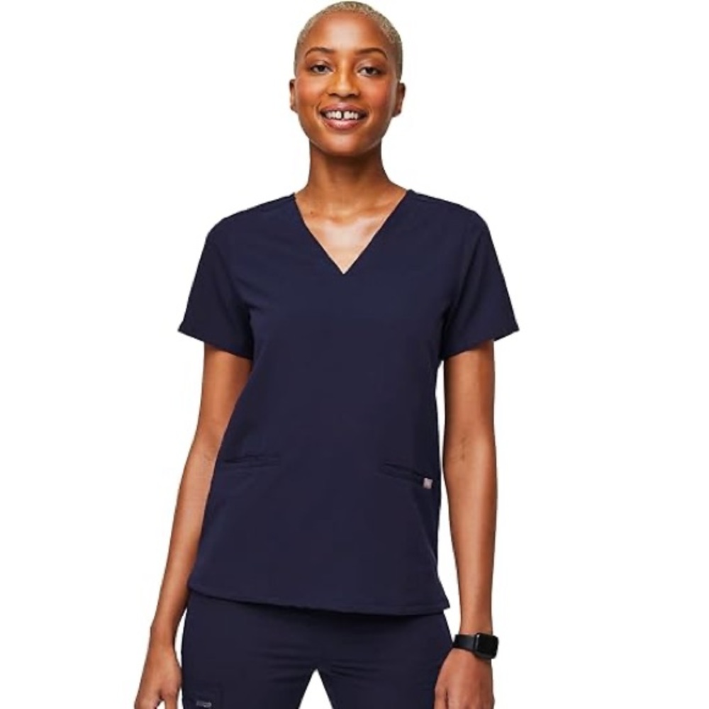 Figs Navy Blue Scrub Top Size XS